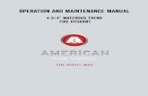 operation and maintenance manual -  · PDF fileAMERICAN Flow Control 4-3/4 Waterous Trend Fire Hydrant OPERATION AND MAINTENANCE MANUAL 4-3/4” WATEROUS TREND FIRE HYDRANT