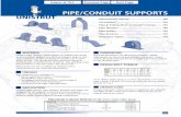 PIPE/CONDUIT SUPPORTS - Platt Electric Supply · PDF filePIPE/CONDUIT SUPPORTS Pipe/Conduit Clamps ... P2024 thru P2070-84 Pipe Clamps for O.D. Tubing P2024 - P2029 16 ga. P2030 -