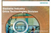 Siemens Industry Drive Technologies Division · PDF fileSiemens Industry Drive Technologies Division © Siemens AG, I DT CC P, 2013 All Rights Reserved ... Verticals Business Units