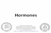 Hormones - Comenius University · PDF fileHormones PharmDr. Pavol Ježko, PhD. Department of Pharmaceutical Chemistry Faculty of Pharmacy, Comenius University Odbojarov 10, 832 32