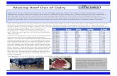 Making Beef Out of Dairy - fyi.uwex.edu · PDF fileMaking Beef Out of Dairy Dairy beef cross cattle have become an increasingly popular option for dairy farmers looking to capture