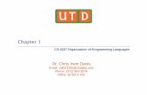 Chapter 1cid021000/CS-4337_13F/slides/CS... · CS-4337 Organization of Programming Languages Chapter 1 ... – Symbols rather than numbers manipulated; ... – Special words and methods