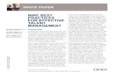 Nine Best Practices for Effective Talent Management - · PDF filewhite paper — nine best practices for effective talent ... white paper — nine best practices for effective talent