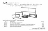 INSTALLATION INSTRUCTION BOOKLET FOR CURTAIN ... - · PDF fileINSTALLATION INSTRUCTION BOOKLET FOR CURTAIN FIRE DAMPERS Instructions included in this booklet: IOM # Description Page(s)