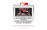 FOOTWORK AND DEPORTMENT AND TURNS - … fileperform tight, consistent, controlled footwork will begin to pay dividends, so that you can now concentrate on helping and not confusing