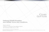 Defining FRAND Royalties and FRAND Terms and Conditionsis.jrc.ec.europa.eu/pages/ISG/EURIPIDIS/documents/MauritsDolmans.pdf · Huawei/ZTE (2015?) 12 . Samsung . Commitments – FRAND