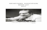MEHER BABA ASSOCIATION 2017.pdf · MEHER BABA ASSOCIATION BOOK LIST 2017 I Have Come Not To Teach, But To Awaken Meher Baba