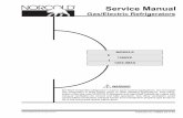 Service Manual - · PDF fileService Manual DO NOT install this refrigerator in below deck marine applications. Do not install ... No AC Power and No Flame..... 44 Troubleshooting No