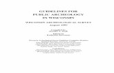 GUIDELINES FOR PUBLIC ARCHEOLOGY IN WISCONSIN · PDF fileGUIDELINES FOR PUBLIC ARCHEOLOGY IN WISCONSIN Table of Contents ... subsequent recommendations regarding the evaluation, nomination,