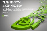 TRAINING WITH MIXED PRECISION - GTC On-Demand …on-demand.gputechconf.com/gtc/2017/presentation/s7218-training... · Multibox SSD with VGG-D backbone – Was not learning, even with