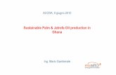 Sustainable Palm and Jatrofa Oil Production in Ghana 1 7 · PDF fileMario Gamberale SGR GHANA OIL - Targets. S.C.SEADA Soft Energy & Agricolture in Danubian Area Aprile 2010 Produrre