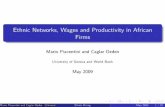 Ethnic Networks, Wages and Productivity in African · PDF fileEthnic Networks, Wages and Productivity in African Firms Mario Piacentini and Caglar Ozden University of Geneva and World
