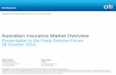 Australian Insurance Market Overview - Finity · PDF fileAustralian Insurance Market Overview ... See Appendix A-1 for Analyst Certification, Important Disclosures and non-US research