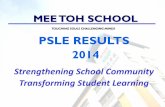 Strengthening School Community Transforming Student Learningmeetoh.swiiit.com/wbn/slot/u1383/Achievement/PSLE... · MEE TOH SCHOOL PSLE RESULTS 2014 Strengthening School Community