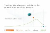 Testing, Modeling and Validation for Rubber Simulation · PDF fileTesting, Modeling and Validation for Rubber Simulation in ANSYS ... Material Testing ¤ Data Management ¤ Software