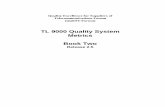 TL 9000 Quality System Metrics Book Two - · PDF fileThe TL 9000 Quality System Metrics Book Two was prepared in a cooperative ... Steve Hackett SBC Jean Hardwig Marconi Communications