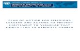 The Plan of Action for Religious Leaders ... - United Nations of... · Action on the prohibition of advocacy of national, racial or religious hatred that constitutes incitement to