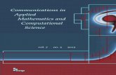 Communications in Applied Mathematics and · PDF fileCommunications in Applied Mathematics and Computational Science ... Communications in Applied Mathematics and ... used has been