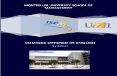 COURSES OFFERED IN ENGLISH - University of · PDF fileCOURSES OFFERED IN ENGLISH ... METHODS AND TOOLS OF CONSULTING ... Communication, Business ethics, International marketing, e-commerce,