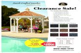 A division of Amish Country Gazebos Clearance Sale!amishgazebos.com/wp-content/themes/gazebo/pdf/clearance-brochure.pdfAmish Crafted Gazebos Gazebo-in-a-Box A division of Amish Country