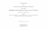 Phillips 66 Propane Recovery Project - · PDF fileComments on Environmental Impact Report for the Phillips 66 Propane Recovery Project Rodeo, California Prepared for Shute, Mihaly