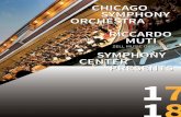 ORCHESTRA RICCARDO MUTI SYMPHONY · PDF file12 Chicago Symphony Orchestra Series ... A Tchaikovsky Celebration 23 season highlight ... Beethoven Piano Concerto No. 1