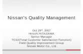 NissanNissan’’s Quality Managements Quality Management · PDF file12MIS Service Quality ... Quality Attractiveness Quality Initial Quality 3MIS Visit to dealer ... Planning Development