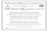 Arkansas Music Conference - ASBOA Home 2015 Arkansas Music Conference.pdf · Thursday, February 19, 2015 – 8:00 p.m. – Horner Hall 2015 All-State Second Jazz Band Sean Reed, Clinician