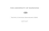 THE UNIVERSITY OF BURDWANburuniv.ac.in/Downloads/Syllabus/Syllabus_BBA.pdf · The University of Burdwan BBA (Hons.) PART-I ... [Project Report (70) & Viva Voce (30)] BBA-3.5 Grand