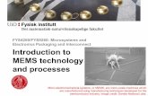 FYS4260/FYS9260: Microsystems and Electronics Packaging ... · PDF fileFYS4260/FYS9260: Microsystems and Electronics Packaging and Interconnect Introduction to MEMS technology and