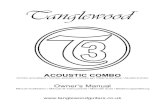 ACOUSTIC COMBO - Tanglewood · PDF fileACOUSTIC COMBO Combo acoustique / Combo acústico / Combo per chitarra acustica / Akustik-Combo Owner’s Manual Manuel d'utilisateur / Manual