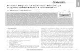 Device Physics of Solution-Processed · PDF fileDevice Physics of Solution-Processed Organic ... and device physics of solution-processed organic field-effect transistors, ... small-molecule