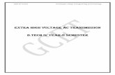 EXTRA HIGH VOLTAGE AC TRANSMISSION B.TECH IV  · PDF fileEEE IV-II Sem Geethanjali college of Engineering and technology EXTRA HIGH VOLTAGE AC TRANSMISSION
