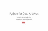 Python for Data Analysis - Boston · PDF filet 2 Overview of Python Libraries for Data Scientists Reading Data; Selecting and Filtering the Data; Data manipulation, sorting, grouping,