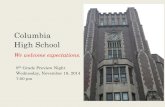 Columbia High School - somsd.k12.nj.us · PDF fileColumbia High School ... 9th Grade Composition and Literature Module 1: ... 9th Grade PE Classes . World Languages French 1, 2, 3,