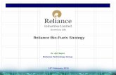 Reliance Bio-Fuels Strategy - RE-Invest2015.re-invest.in/presentations/01_Investment_Opportunities_Bio... · Reliance Bio-Fuels Strategy . 2 ... •Year round flowering •Good Branching