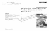 Module 8: Designing an Active Directory Site Topology · PDF fileFinally it covers how to plan for an inter-site replication topology and plan for server placement. At the end of this
