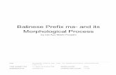 Morphological Process Balinese Prefix ma- and its · PDF fileBalinese language is one of the ethnic languages In Indonesia, ... Balinese language in terms Of its ... The Balinese prefixes