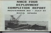 NMCB FOUR DEPLOYMENT COMPLETION REPORT · PDF fileNMCB FOUR DEPLOYMENT ... The Nea Makri detail, canprised of 26 men, ... it was cycled and operated according to schedule