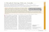 A Beaded-String Silicon Anode - University Of Marylandcumings/PDF Publications/47.AN7.Sun.pdf · A Beaded-String Silicon Anode ... producing separated amorphous Si beads threaded
