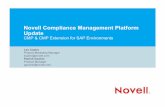 Novell Compliance Management Platform Update - NetIQ CMP 2.… · Novell Compliance Management Platform Update CMP & CMP Extension for SAP Environments Leo Castro Product Marketing