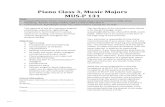 Piano Class 3, Music Majors MUS-P · PDF file8/1/16 Piano Class 3, Music Majors MUS-P 131 Texts: Lancaster/Renfrow, Alfred’s Group Piano for Adults, Book 2 (Second Edition), 2008,