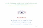 KAMLA NEHRU INSTITUTE OF TECHNOLOGY, …. Syllabus_II-IV_Year.pdf · Syllabus B. Tech. 2nd, 3rd, and 4th year Electrical Engineering [Effective from the session 2014-15] Page | 2