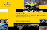 Undergraduate Course Outline - Engineering · PDF fileUndergraduate Course Outline ... GHG Brady & ET Brown, (3rd ed. 2005) published by Springer. ... • Rock Slope Engineering