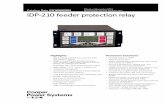 CA165002EN iDP-210 Feeder Protection Relay - · PDF fileiDP-210 feeder protection relay Highlights • Add functions and features using the IDEA ... changing to an alternate setting