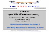 The NATA VOICE - gonata.netgonata.net/images/voice_november_2014.pdf · The NATA VOICE Website: http ... 12 pm Luncheon 1:30 pm Thunderhead Brewery Tour Following the luncheon, we