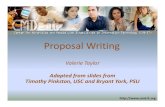 Proposal Writing ELA Webinar May 2011 - Rice Universityempoweringleadership.rice.edu/uploadedFiles/Empowering_Leadership... · Proposal Writing Valerie Taylor ... – Make thethe