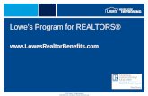 Lowe’s Program for REALTORS® - BHHS Florida Realty ... · PDF fileLowe’s is a partner of the NAR’s REALTOR® Benefits Program, ... Samuel Client 123 Main Street Buyer offer