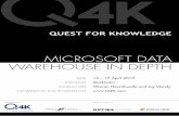 MICROSOFT DATA WAREHOUSE IN · PDF filePhysical design considerations Cube processing Developing the analysis services tabular Database ... Microsoft Data Warehouse in Depth 16 –