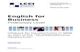 English for - lccieb- Web viewEnglish for Business. Preliminary Level. ... The English for Business Speaking Test is a test of English with a commercial and business focus, ... one-word